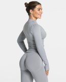 Damen Femme Shaping Zip Jacke Grau mit Komfort