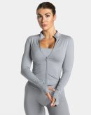 Damen Femme Shaping Zip Jacke Grau mit Komfort