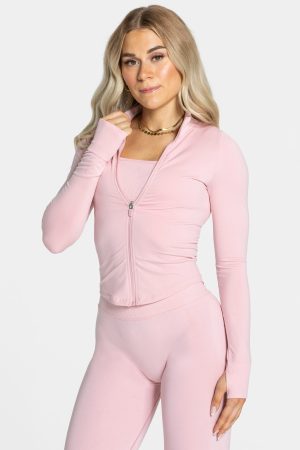 Femme Shaping Zip Jacke für Frauen in Rosa