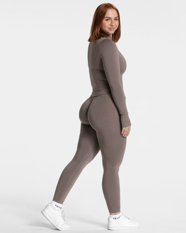 Femme Shaping Zip Jacke in Mokka für Damen – Bild 5