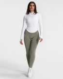 Femme Shaping Zip Jacke Weiß mit hoher Taille
