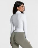 Femme Shaping Zip Jacke Weiß mit hoher Taille