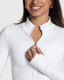 Femme Shaping Zip Jacke Weiß mit hoher Taille
