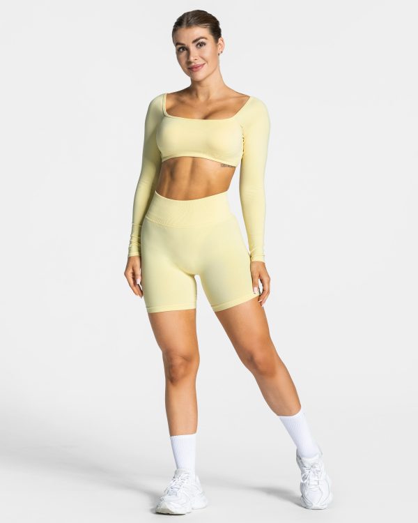 Femme Backless Longsleeve Gelb für Sport und Allt – Bild 3