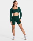 Damen Femme Sculpt Scrunch Short Dunkelgrün mit K