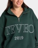 Femme Half Zip Sweater für Frauen in Dunkelgrün