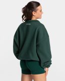 Femme Half Zip Sweater für Frauen in Dunkelgrün