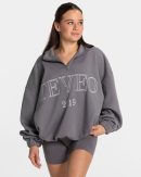 Femme Half Zip Sweater Graphit – bequem und styli