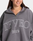 Femme Half Zip Sweater Graphit – bequem und styli