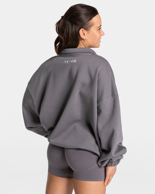 Femme Half Zip Sweater Graphit – bequem und styli – Bild 2