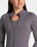 Femme Shaping Zip Jacke Graphit – bequem und styl