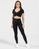 Focus Crop Top Schwarz für Sport und Alltag