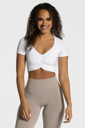 Focus Crop Top in Weiß für Damen