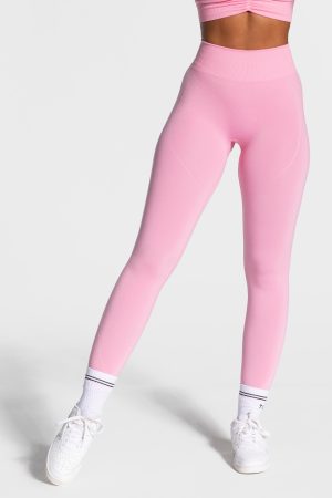 Focus Scrunch Leggings Pink mit hoher Taille