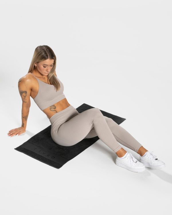 Damen TEVEO Fitness-Handtuch Schwarz mit Komfort – Bild 2