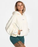 Ignite Hooded Sweater Off White mit hoher Taille