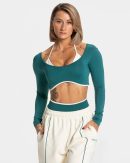 Ignite Longsleeve  Petrol mit hoher Taille