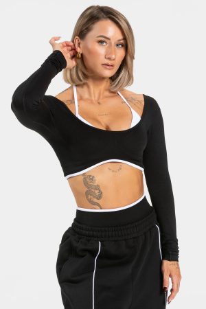 Ignite Longsleeve  Schwarz mit hoher Taille