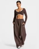 Damen Ignite Wide Leg Jogger Espresso mit Komfort