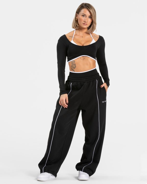 Damen Ignite Wide Leg Jogger Schwarz mit Komfort – Bild 3