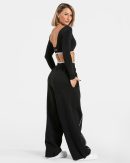 Damen Ignite Wide Leg Jogger Schwarz mit Komfort