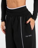 Damen Ignite Wide Leg Jogger Schwarz mit Komfort