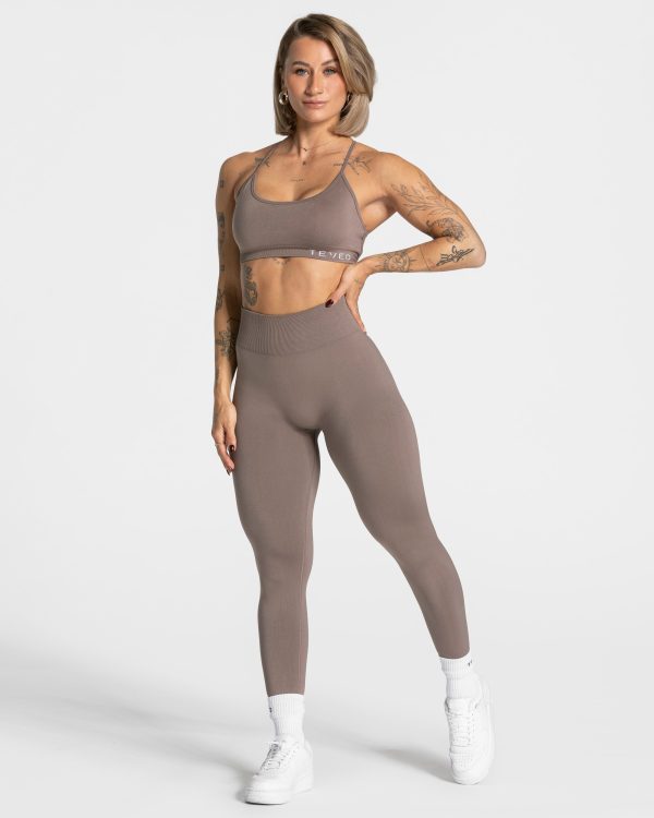 Pure Covert Scrunch Leggings in Mokka für Damen – Bild 5