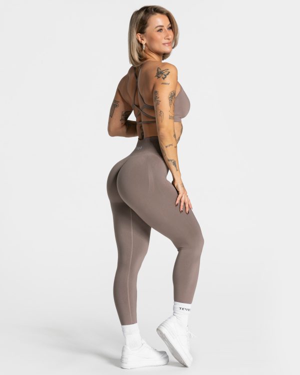 Pure Covert Scrunch Leggings in Mokka für Damen – Bild 3
