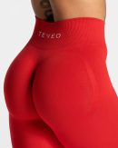 Pure Covert Scrunch Leggings Rot mit hoher Taille