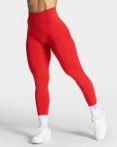 Pure Covert Scrunch Leggings Rot mit hoher Taille