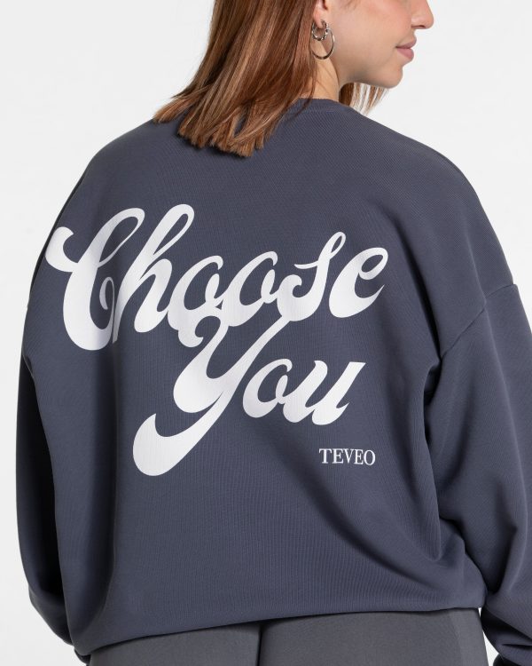 Pure Oversized Sweater Graphit – bequem und styli – Bild 4