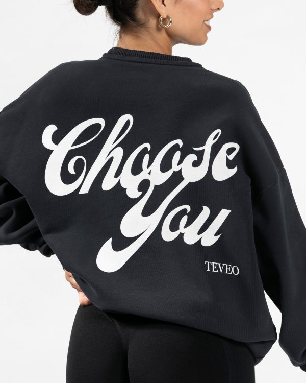 Pure Oversized Sweater Schwarz für Sport und Allt – Bild 4