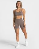 Pure Covert Scrunch Short in Mokka für Damen