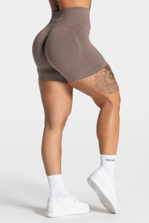 Pure Covert Scrunch Short in Mokka für Damen