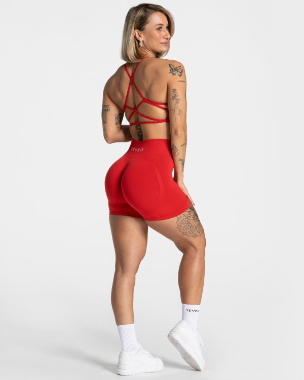 Damen Pure Covert Scrunch Short Rot mit Komfort – Bild 3