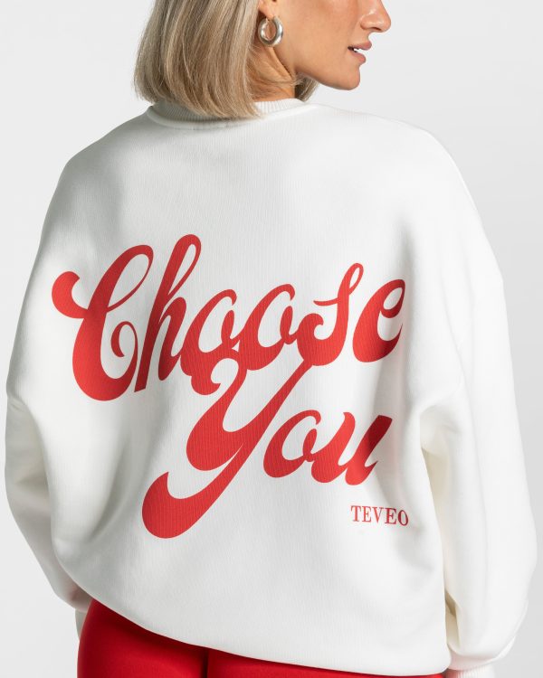 Modische Pure Oversized Sweater Off in Farbe White – Bild 4