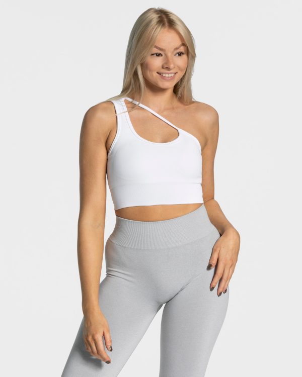 Modische Sassy One Shoulder Bh in Farbe Weiß