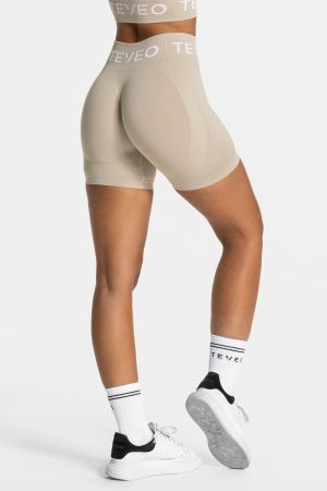 Signature Covert Scrunch Short für Frauen in Latte