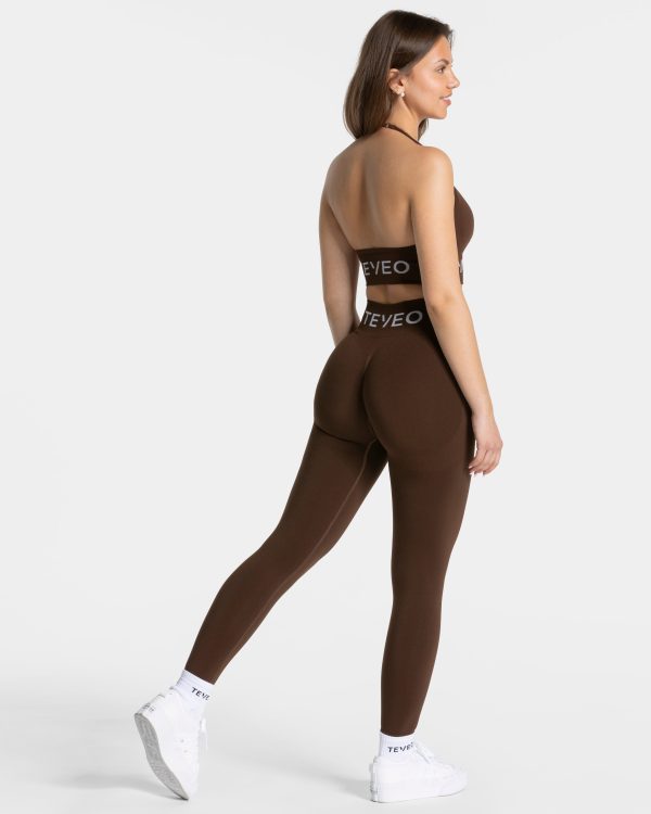 Signature Scrunch Leggings Dunkelbraun für Sport – Bild 5