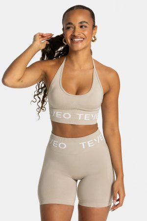 Signature Neckholder Bh in Latte für Damen