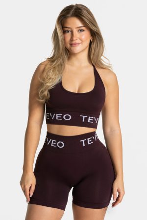 Signature Neckholder Bh Merlot mit hoher Taille