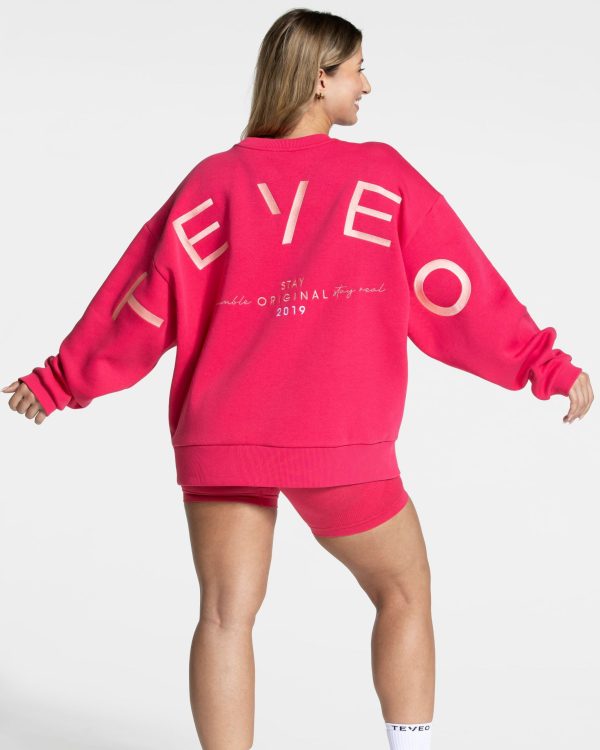 Signature Oversized Sweater Berry für Sport und A