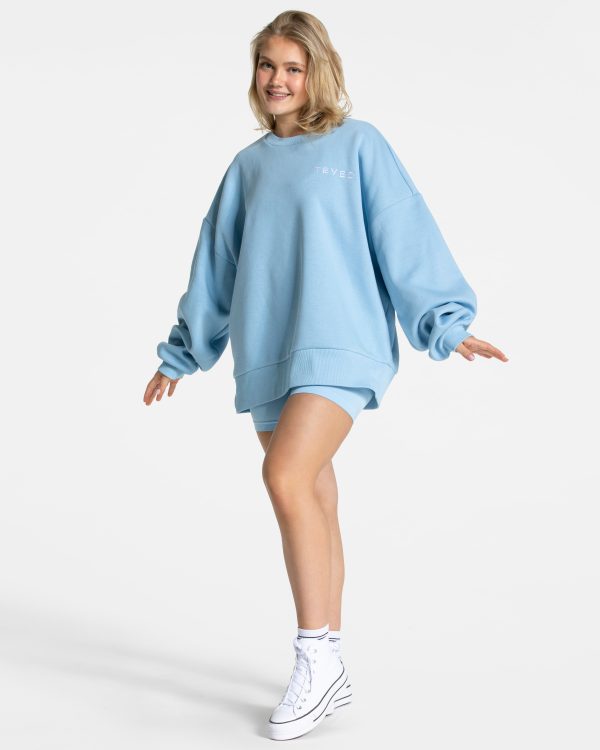 Signature Oversized Sweater Ice Damenhose in Blue – Bild 3