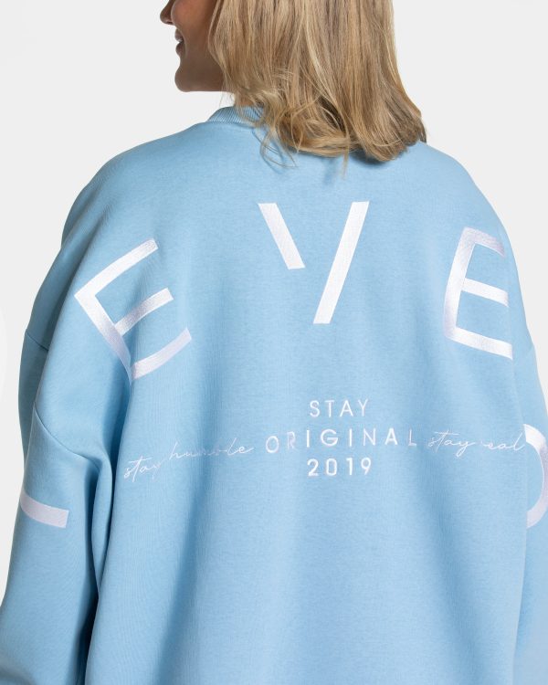 Signature Oversized Sweater Ice Damenhose in Blue – Bild 4