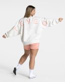Modische Signature Oversized Sweater in Farbe Pea