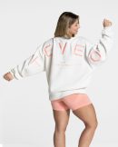Modische Signature Oversized Sweater in Farbe Pea