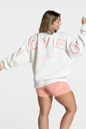 Modische Signature Oversized Sweater in Farbe Pea