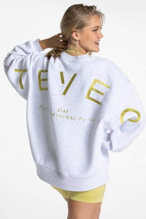 Signature Oversized Sweater Lime für Sport und Al