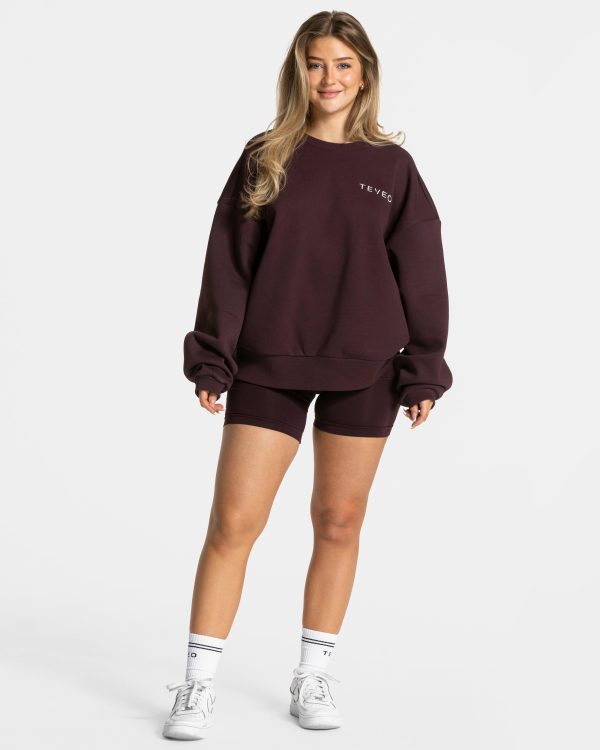 Damen Signature Oversized Sweater Merlot mit Komf – Bild 3