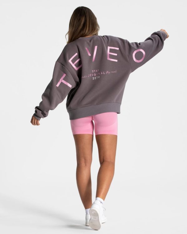 Signature Oversized Sweater Damenhose in Graphit – Bild 5